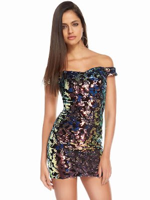 Off the shoulder Alyce Paris Homecoming Dress Dragon Sclae