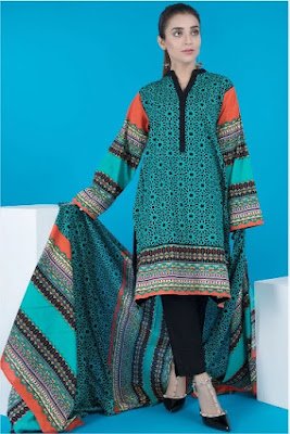 warda winter ferozi 3 piece khaddar with printed suit