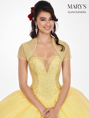 Yellow Color Ball Gown Dress Front side