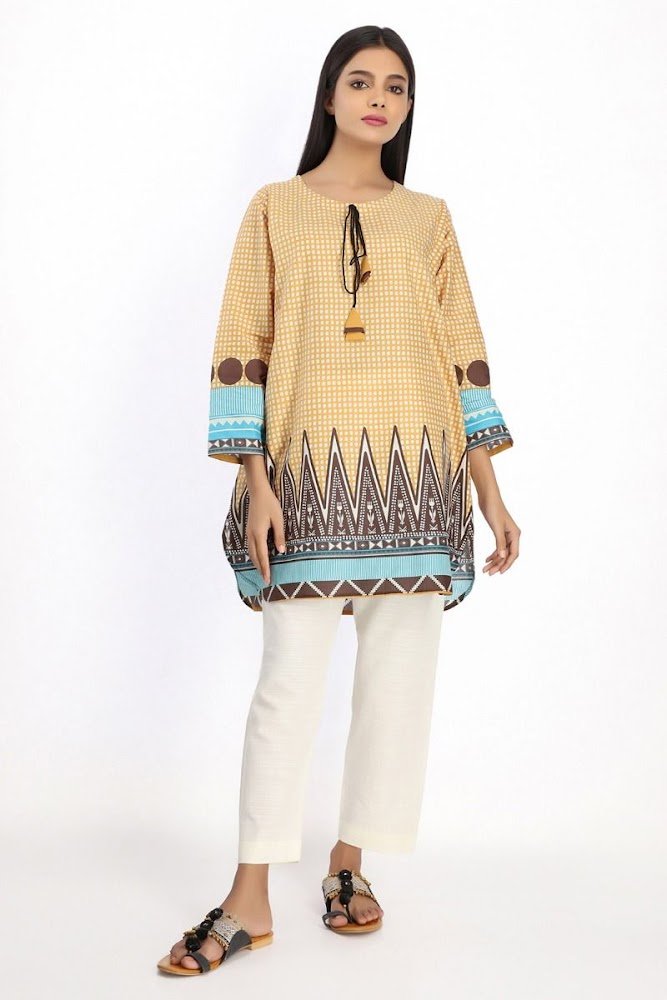 Khaadi Kurta Mustard color