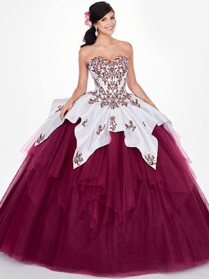 Cap Sleeves Mary's Quinceanera Ball Gown Design Light/Jade Color Dress