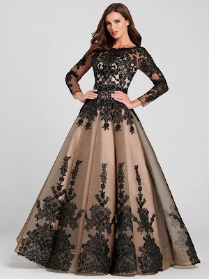Ellie Wilde Ball gown Black-nude prom dress