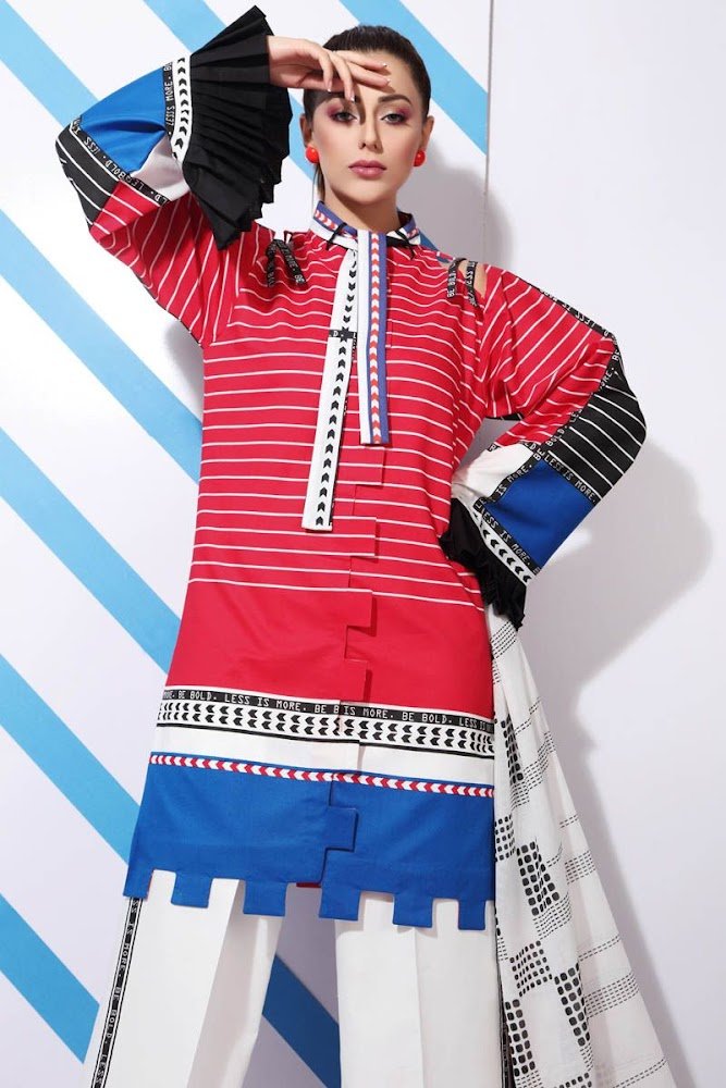 Gul Ahmed Red Suit lawn