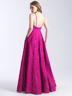 Sweetheart Prom Dress Madison James Fuchsia color Back side