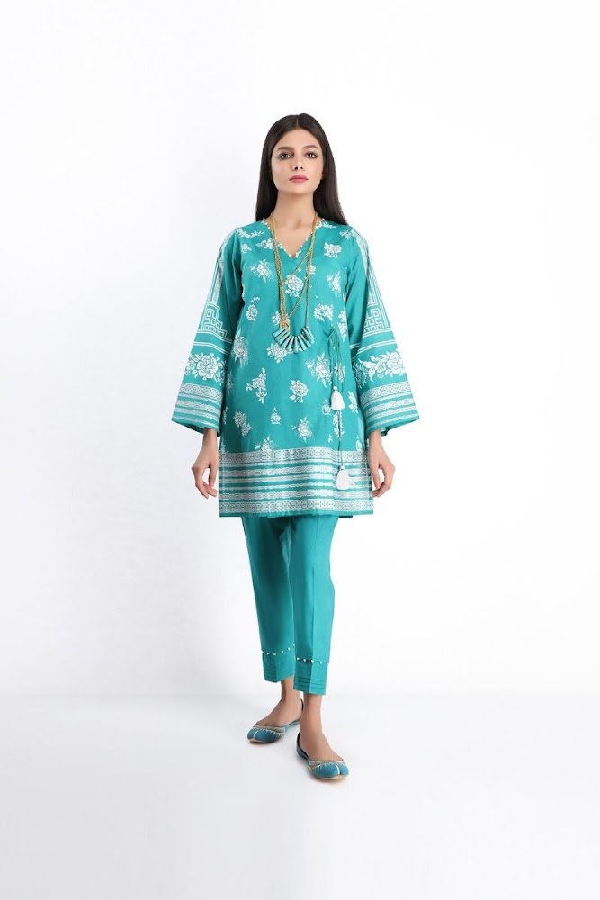 Khaadi Lawn shirt & Shalwar green color