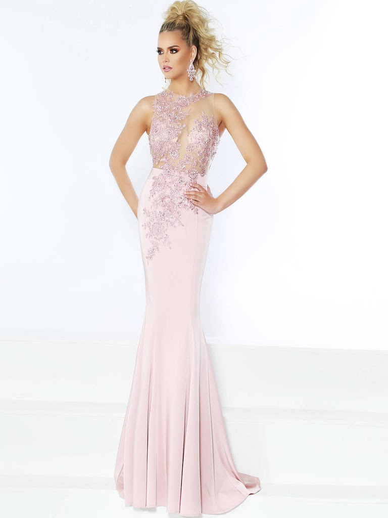 ice pink open back prom dress jasz couture