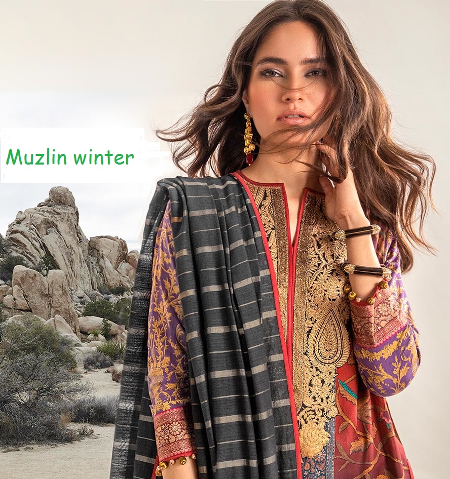 Sana safinaz Muzlin winter dresses collection 2021