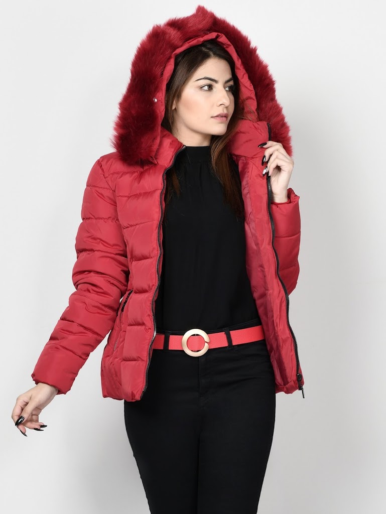 Limelight winter jackets collection Red Faux color