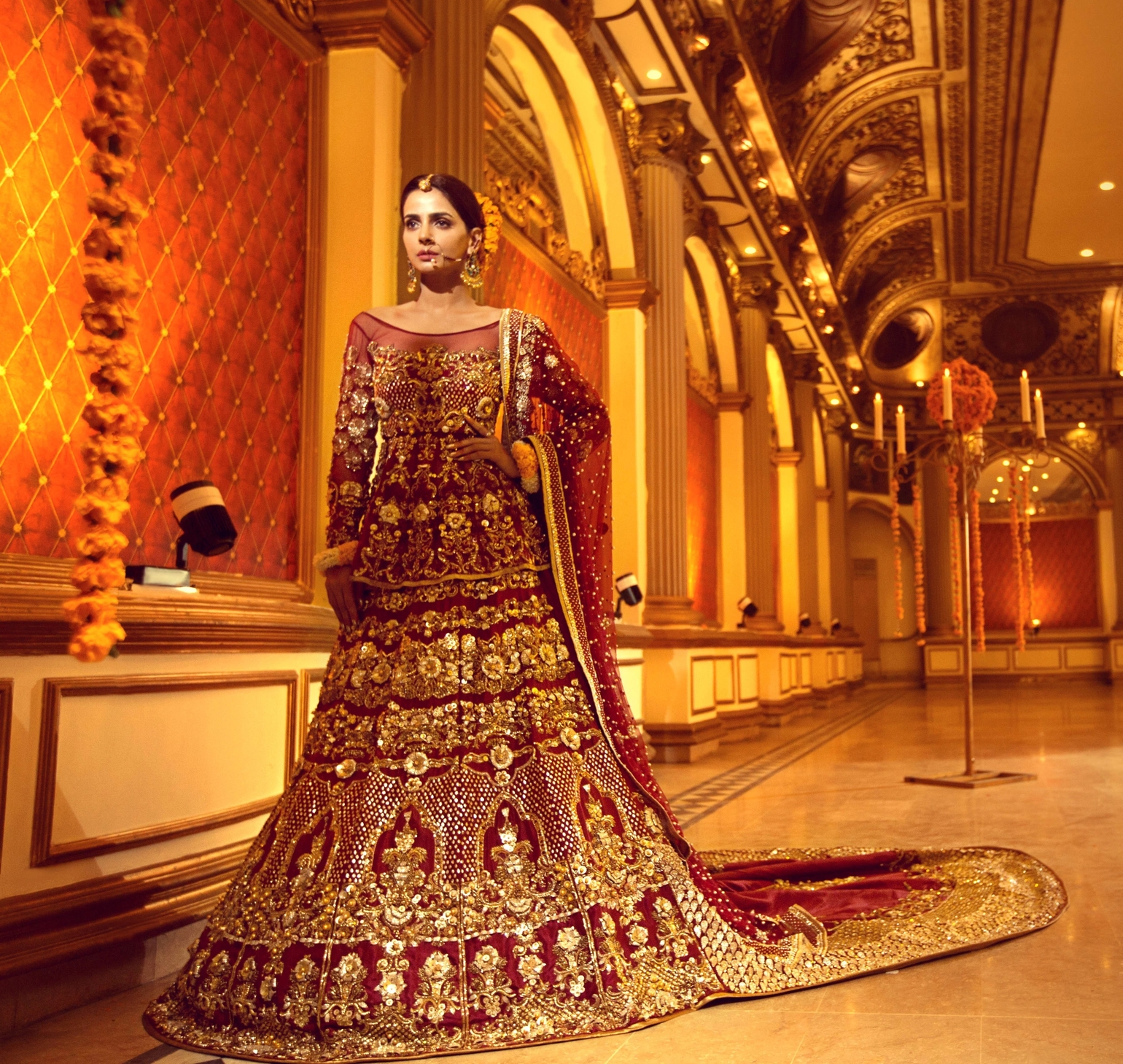 Erum Khan Nawabzadi Luxury Bridal Dress lehenga style