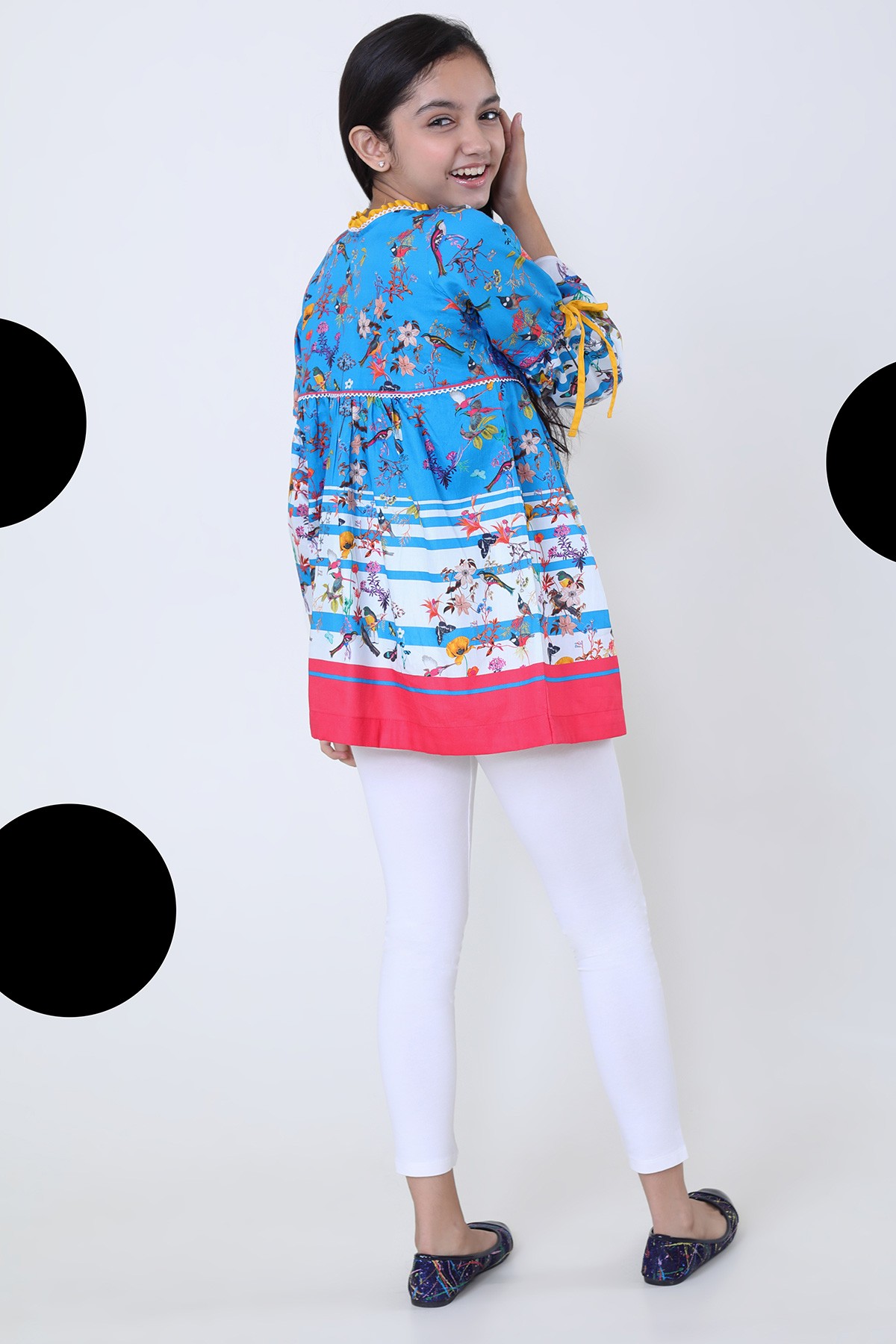 Al karam winter MAK Collection Multi colorPrinted Cotton Satin MAK Girl Kurti